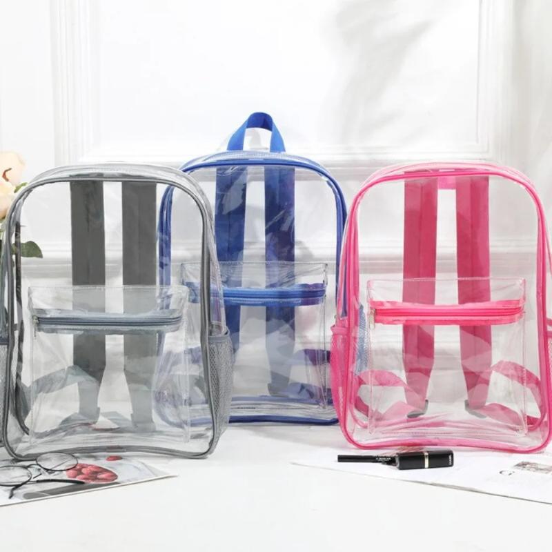 Women Bags Waterproof - Transparent PVC Backpack Outdoor Sports Fitness