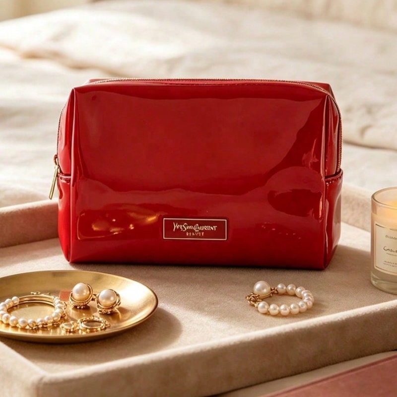 YSL BEAUTE Red Faux Leather Ma - огляд і ціна Women Bags Ysl
