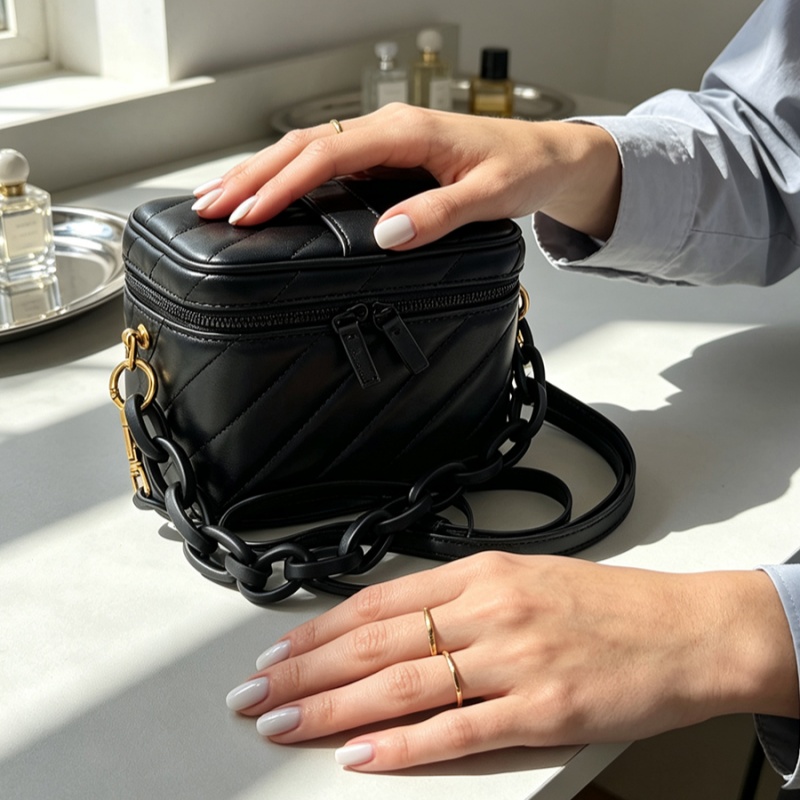 YSL Black Chevron Leather Squa - огляд і ціна Women Bags Ysl