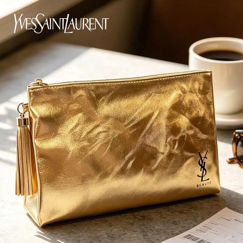 YSL Golden Cosmetic Bag, Porta - огляд і ціна Women Bags Waterproof
