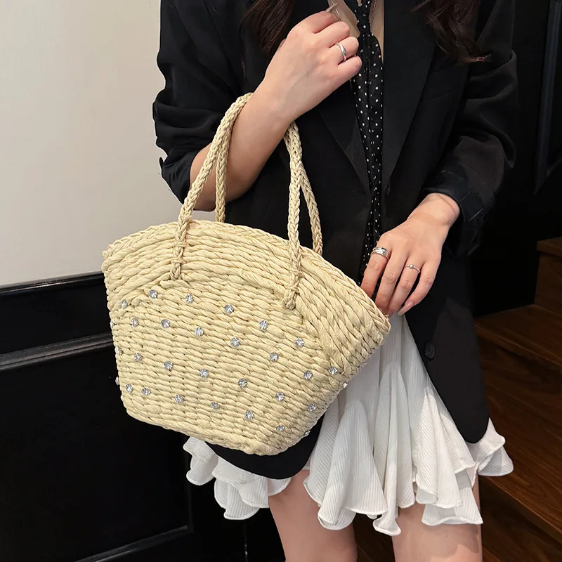 Straw Woven Diamond High Quali - огляд і ціна Women Bags Branded Sale